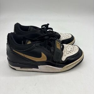 Nike Air Jordan Men's 8 Legacy 312 Low‎ Black Metallic Gold Lace Up Shoes